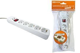 Удлинитель бытовой У05В-USB 5 гнезд, 2USB разъема, 1,5 метра, вык., з/к, ПВС 3х1мм2 16А/250В SQ1303-0302 TDM от поставщика КабельСпецСтрой Удлинитель бытовой У05В-USB 5 гнезд, 2USB разъема, 1,5 метра, вык., з/к, ПВС 3х1мм2 16А/250В SQ1303-0302 TDM от поставщика КабельСпецСтрой