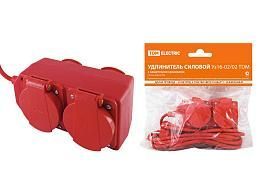 Удлинитель силовой Уз16-02/02 (с крышками IP44, 4 места/20м ПВС 3х1,0)SQ1302-0014 TDM от поставщика КабельСпецСтрой